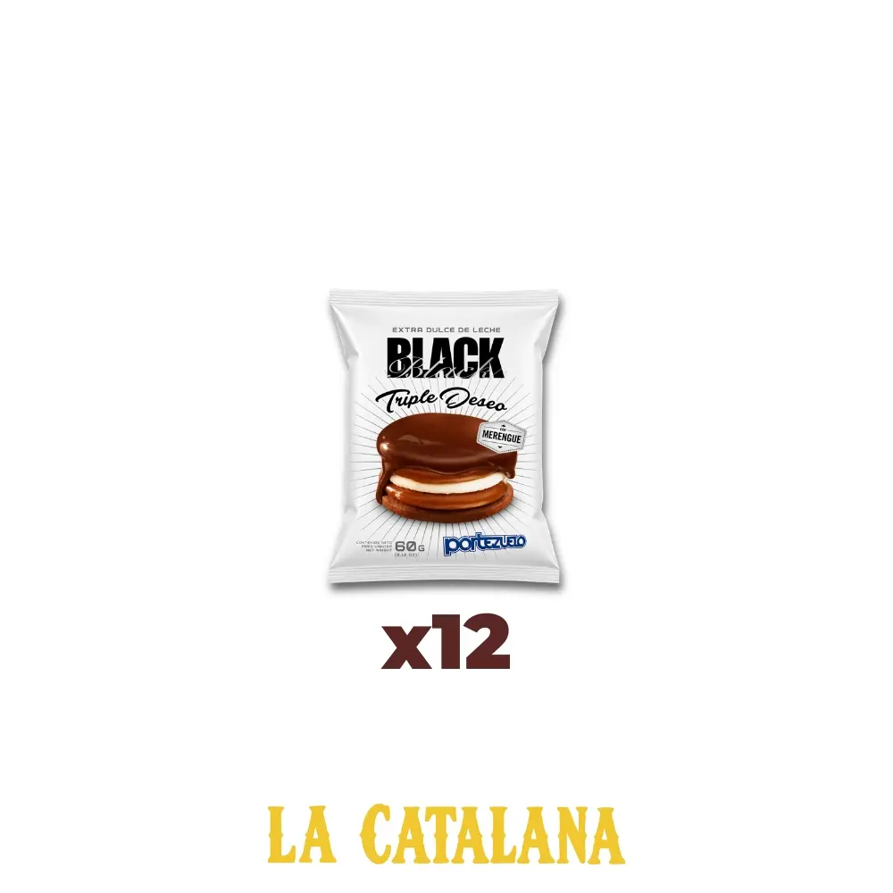 ALFAJORES BLACK TRIPLE DESEO PORTEZUELO x12u