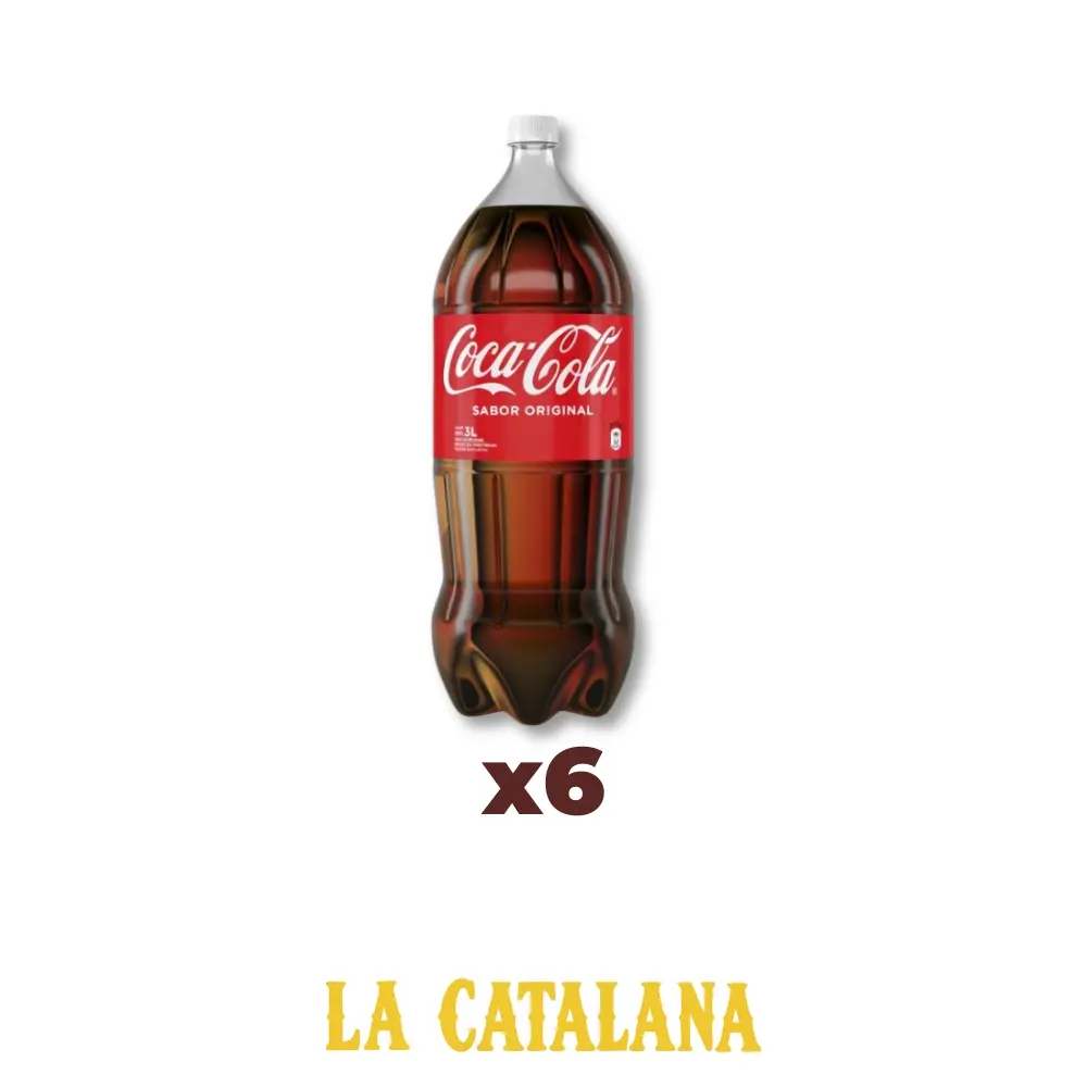 COCA COLA SABOR ORIGINAL 3 L x6u