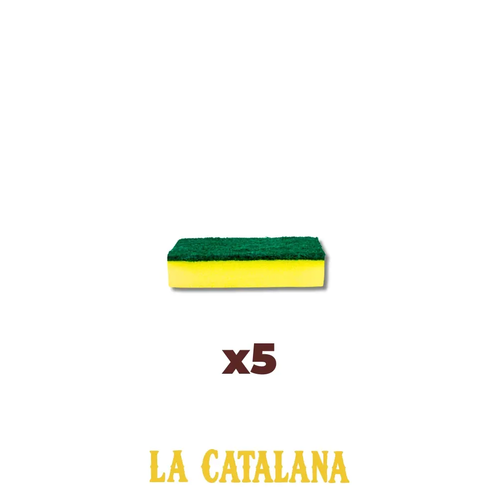 ESPONJAS VERDE Y AMARILLA x5u