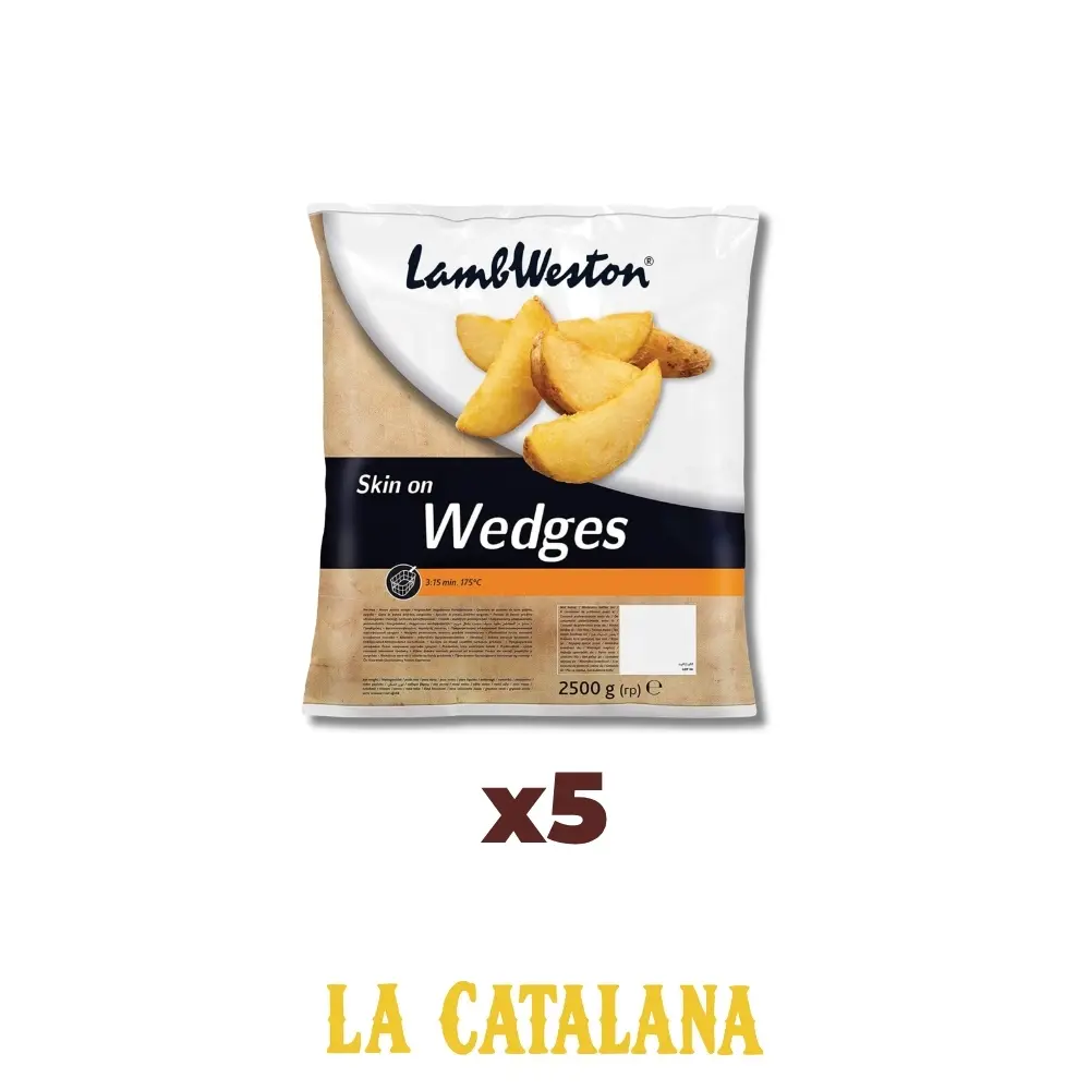 PAPAS CONGELADAS RUSTICAS 2,5 Kg x5u