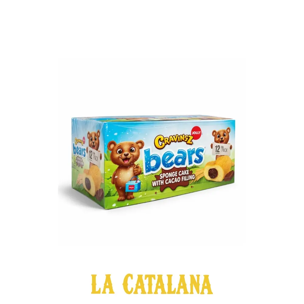 OSITOS DE BIZCOCHUELO RELLENOS x12u