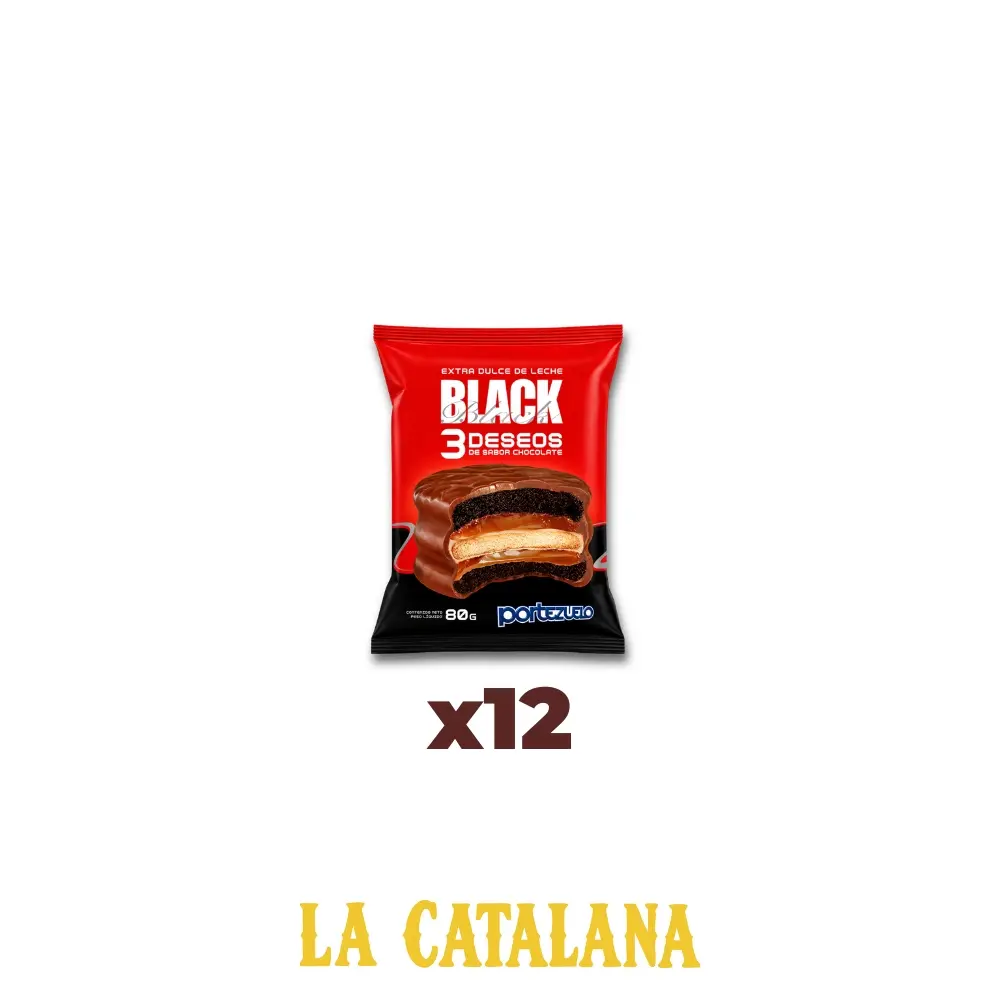ALFAJORES BLACK 3 DESEO PORTEZUELO x12u