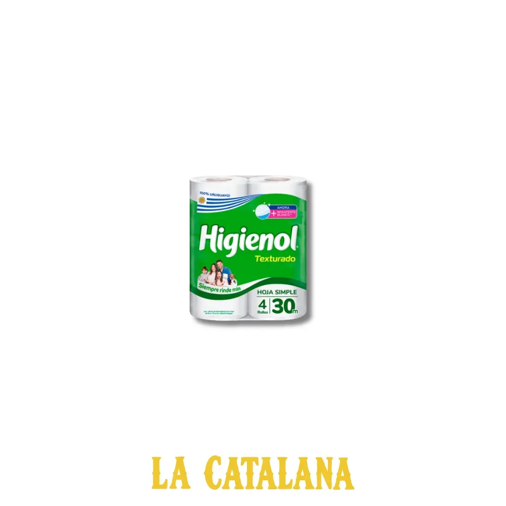 PAPEL HIGIENICO HIGIENOL TEXTURADO 30 m