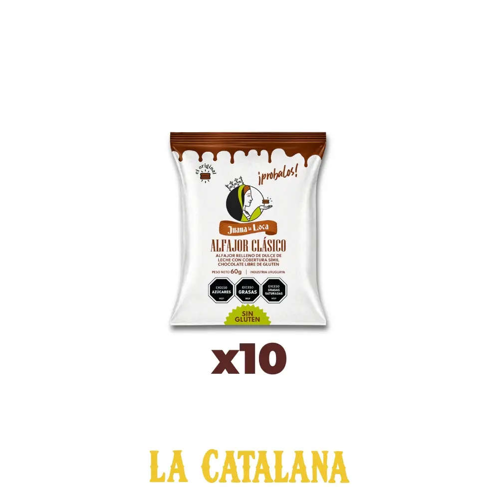 ALFAJORES SIN GLUTEN JUANA LA LOCA x10u