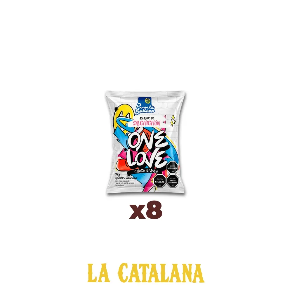 ALFAJORES ONE LOVE PUNTA BALLENA 92 g x8u