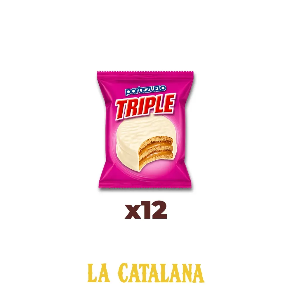 ALFAJORES TRIPLE PORTEZUELO x12u