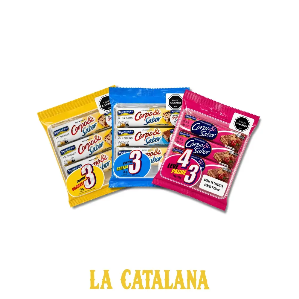 BARRA DE CEREALES MONTEVERGINE 75 g x3u