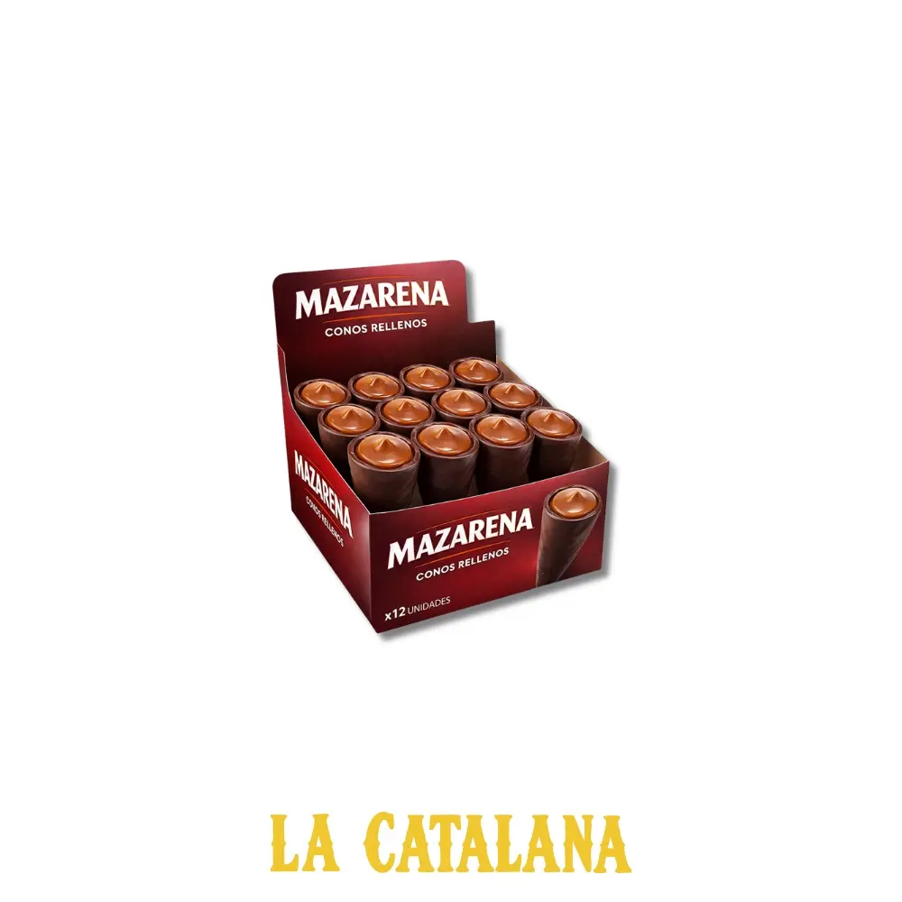 CONOS RELLENOS DE DULCE DE LECHE MAZARENA x12u