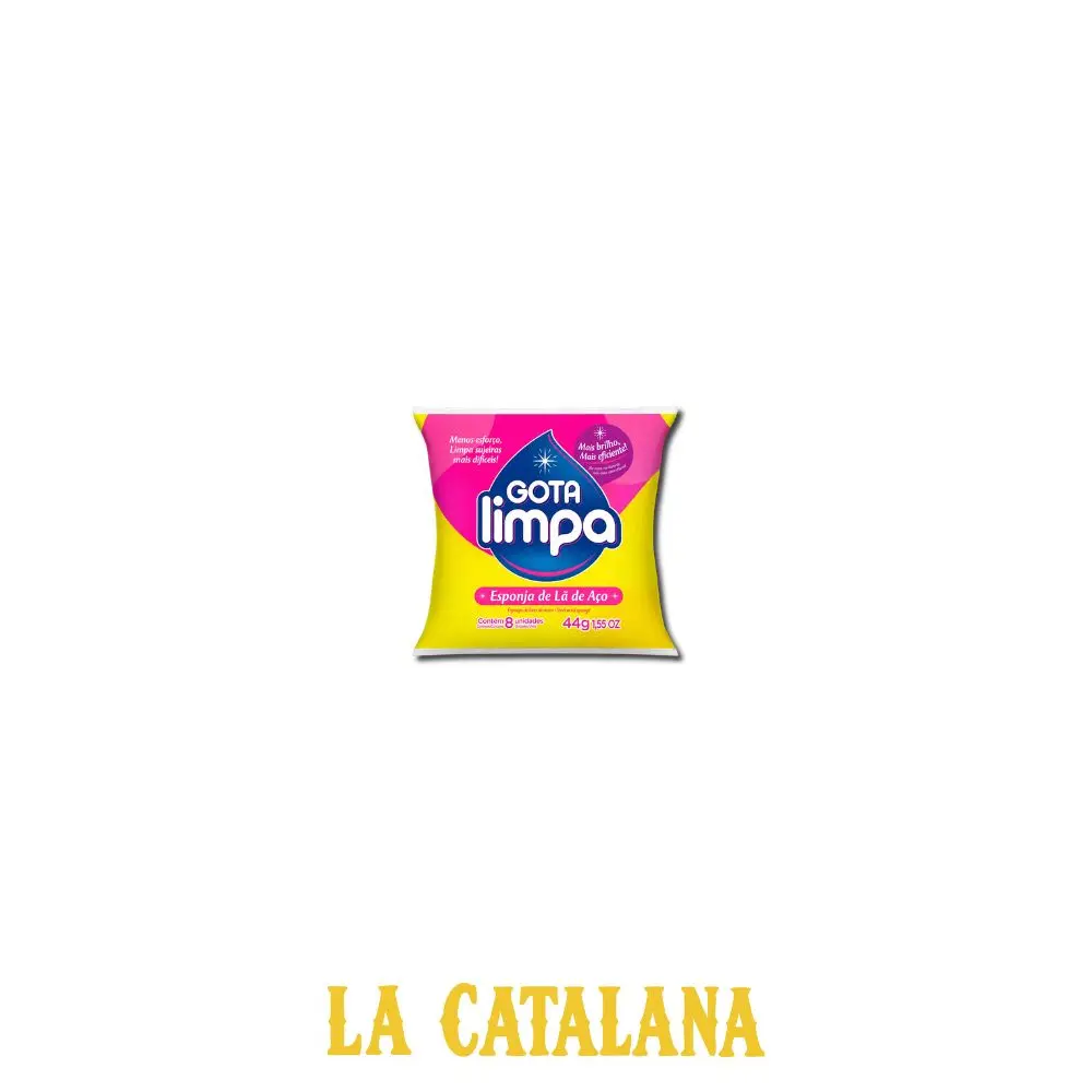 ESPONJA DE ALUMINIO GOTA LIMPA x8u