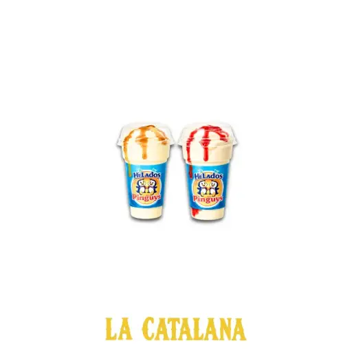 HELADO COPITA CON SALSA PINGUYS