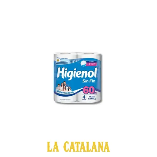 PAPEL HIGIENICO HIGIENOL SIN FIN 60 m