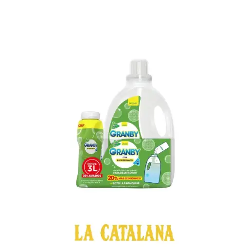 JABON LIQUIDO PARA ROPA DE DILUIR GRANBY 500 ml + BOTELLA 3 L